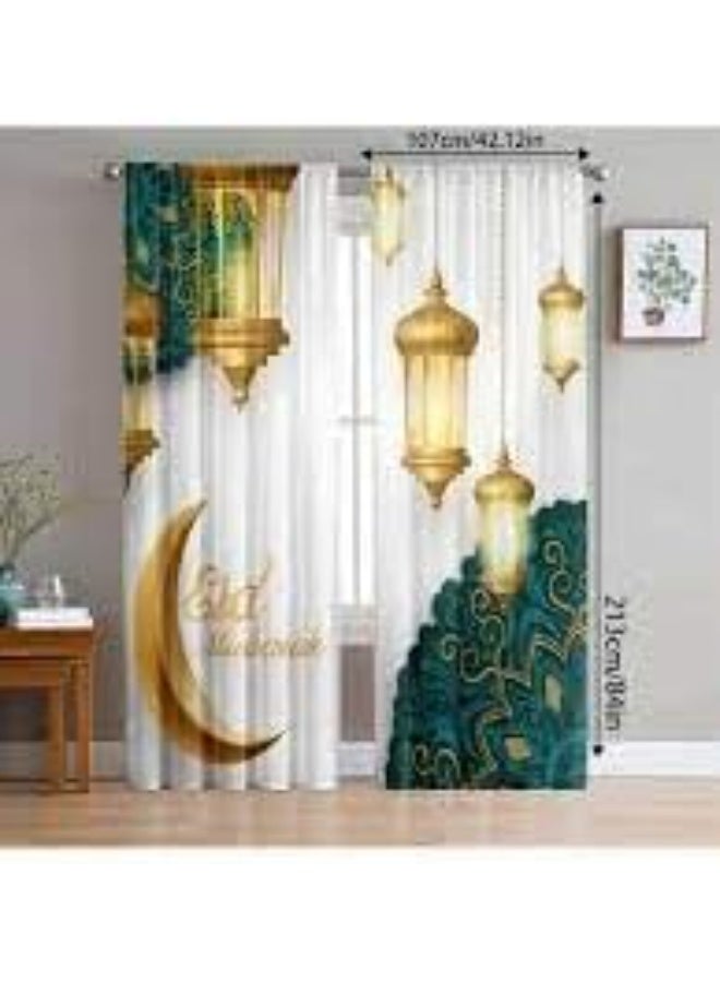 Luxury Curtain with 4D Printed Designs  Printed using high-quality German inks for vivid and lasting colors.  Made from heavy Hammer velvet fabric, offering a refined texture and premium feel.  Provides complete blackout for maximum privacy and light control.  Perfect size: 145 × 270 cm (Elc). - Image 3